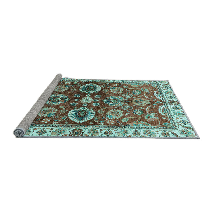 Sideview of Machine Washable Abstract Light Blue Modern Rug, wshabs3172lblu