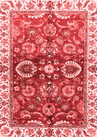 Abstract Red Modern Rug, abs3172red