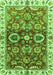 Machine Washable Abstract Green Modern Area Rugs, wshabs3172grn