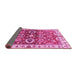 Sideview of Abstract Pink Modern Rug, abs3172pnk