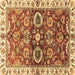 Square Abstract Brown Modern Rug, abs3172brn