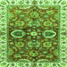 Square Abstract Green Modern Rug, abs3172grn