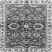 Square Abstract Gray Modern Rug, abs3172gry