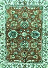 Abstract Turquoise Modern Rug, abs3172turq