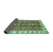 Sideview of Oriental Turquoise Traditional Rug, abs3173turq