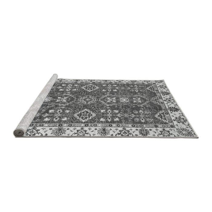 Sideview of Machine Washable Oriental Gray Traditional Rug, wshabs3173gry