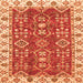 Square Oriental Orange Traditional Rug, abs3173org
