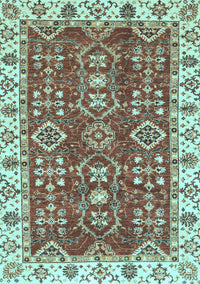 Oriental Light Blue Traditional Rug, abs3173lblu