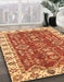 Abstract Red Oriental Rug in Family Room, abs3173