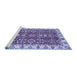 Sideview of Machine Washable Oriental Blue Traditional Rug, wshabs3173blu