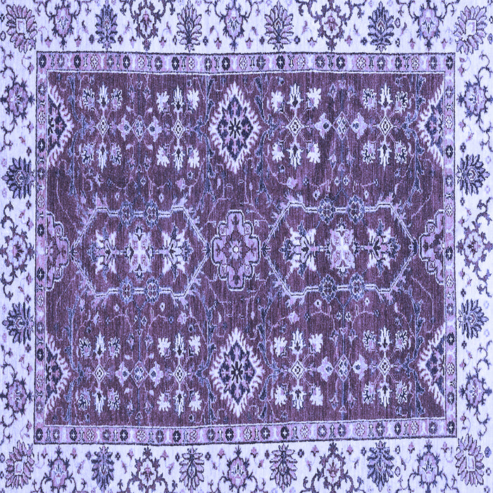 Square Machine Washable Oriental Blue Traditional Rug, wshabs3173blu