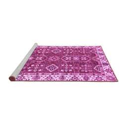 Sideview of Machine Washable Oriental Purple Traditional Area Rugs, wshabs3173pur