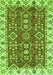 Machine Washable Oriental Green Traditional Area Rugs, wshabs3173grn