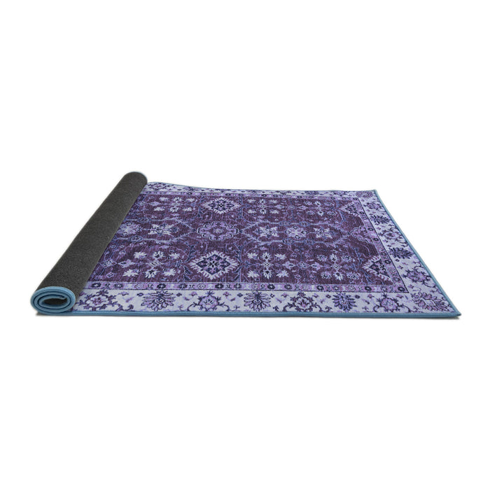Sideview of Oriental Blue Traditional Rug, abs3173blu