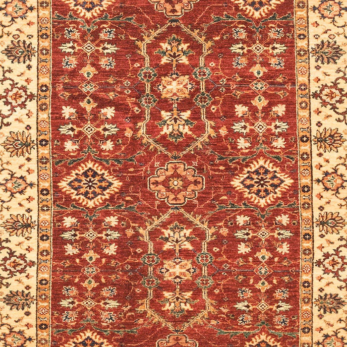 Machine Washable Abstract Red Rug, wshabs3173