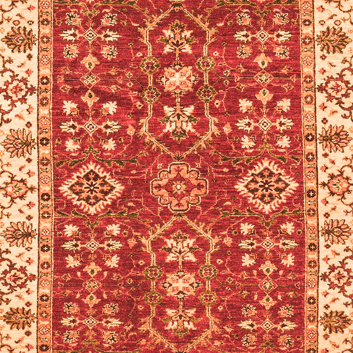 Machine Washable Oriental Orange Traditional Area Rugs, wshabs3173org