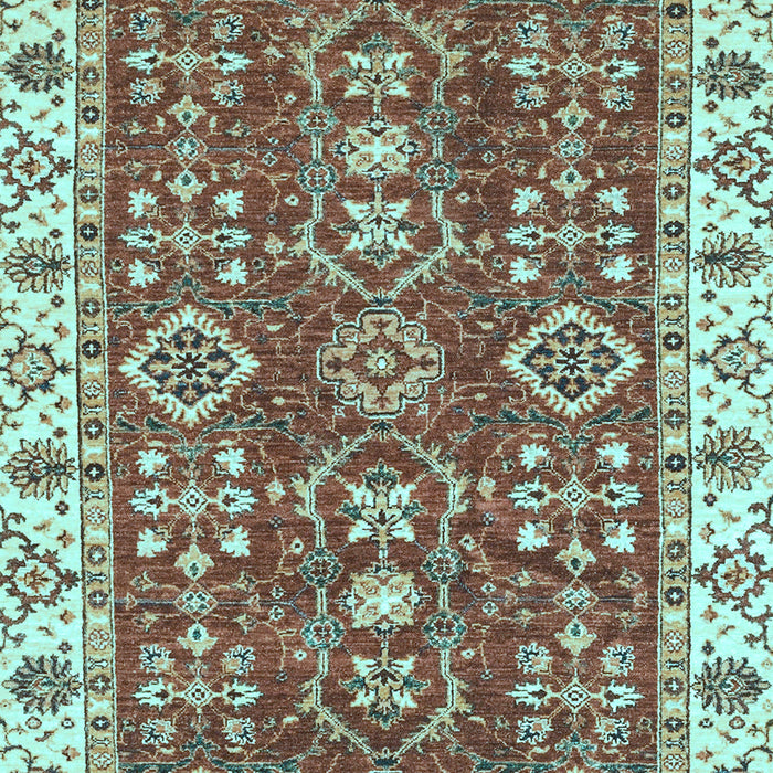 Machine Washable Oriental Light Blue Traditional Rug, wshabs3173lblu