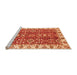 Sideview of Machine Washable Oriental Orange Traditional Area Rugs, wshabs3173org