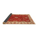 Sideview of Abstract Orange Modern Rug, abs3174