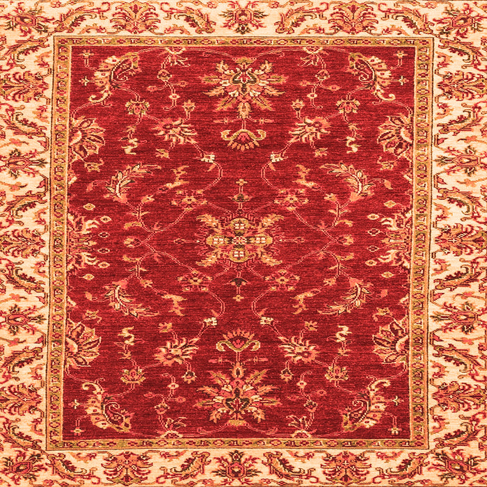 Square Abstract Orange Modern Rug, abs3174org