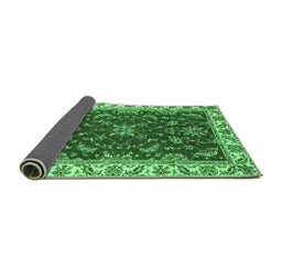 Sideview of Abstract Emerald Green Modern Rug, abs3174emgrn