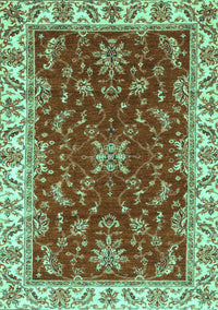 Abstract Turquoise Modern Rug, abs3174turq