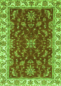 Abstract Green Modern Rug, abs3174grn