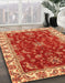 Abstract Orange Modern Rug in Family Room, abs3174