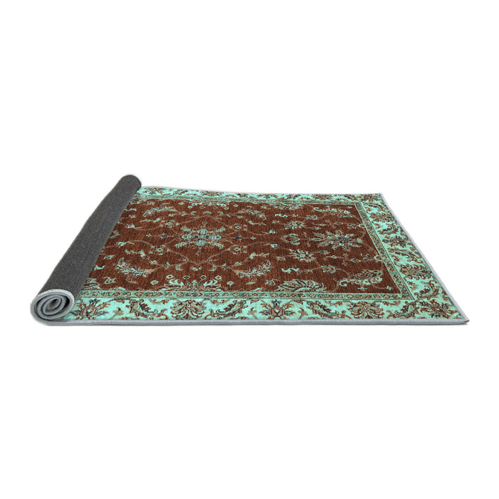 Sideview of Abstract Light Blue Modern Rug, abs3174lblu