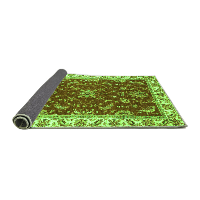 Sideview of Abstract Green Modern Rug, abs3174grn