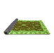 Sideview of Abstract Green Modern Rug, abs3174grn