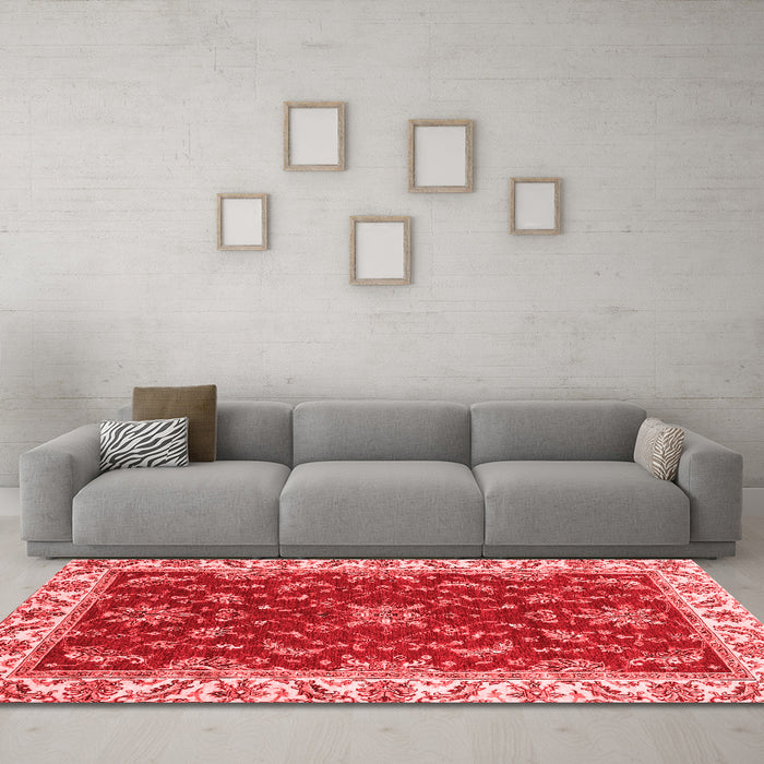 Modern Red Washable Rugs