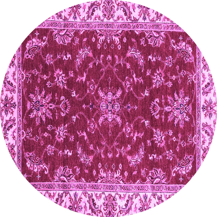 Round Abstract Purple Modern Rug, abs3174pur