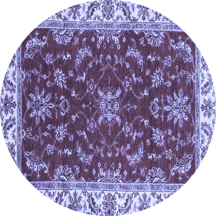 Round Machine Washable Abstract Blue Modern Rug, wshabs3174blu