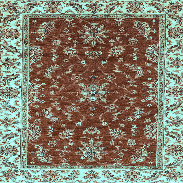 Square Abstract Light Blue Modern Rug, abs3174lblu