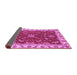Sideview of Abstract Purple Modern Rug, abs3174pur