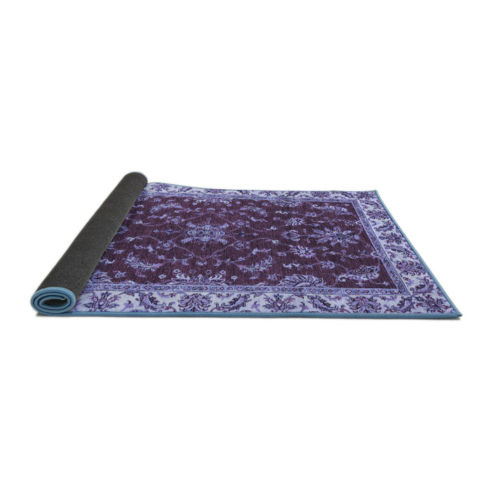 Sideview of Abstract Blue Modern Rug, abs3174blu