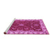 Sideview of Machine Washable Abstract Purple Modern Area Rugs, wshabs3174pur