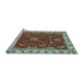 Sideview of Machine Washable Abstract Light Blue Modern Rug, wshabs3174lblu