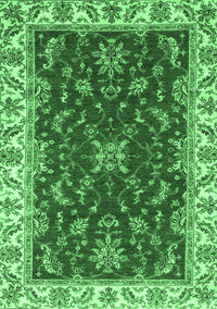 Abstract Emerald Green Modern Rug, abs3174emgrn