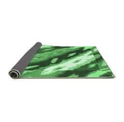 Sideview of Abstract Emerald Green Modern Rug, abs3175emgrn