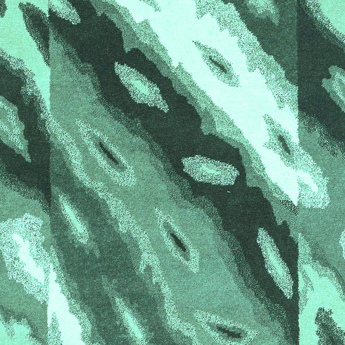 Machine Washable Abstract Turquoise Modern Area Rugs, wshabs3175turq