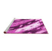 Sideview of Machine Washable Abstract Pink Modern Rug, wshabs3175pnk