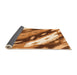 Sideview of Abstract Orange Modern Rug, abs3175org