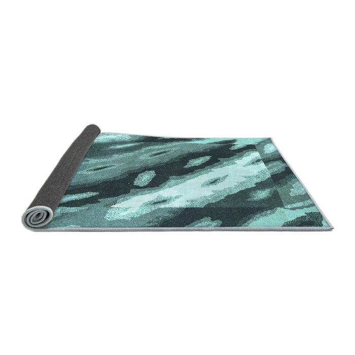 Sideview of Abstract Light Blue Modern Rug, abs3175lblu
