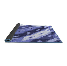 Sideview of Abstract Blue Modern Rug, abs3175blu