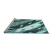 Sideview of Machine Washable Abstract Light Blue Modern Rug, wshabs3175lblu