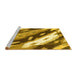 Sideview of Machine Washable Abstract Yellow Modern Rug, wshabs3175yw