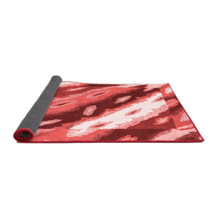 Abstract Red Modern Area Rugs
