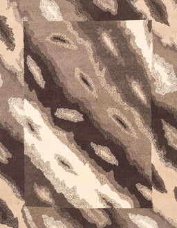 Abstract Reddish Brown Modern Rug, abs3175